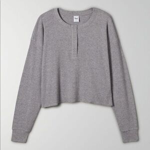 TNA  Alamo Henley Thermal Top Grey Xxs